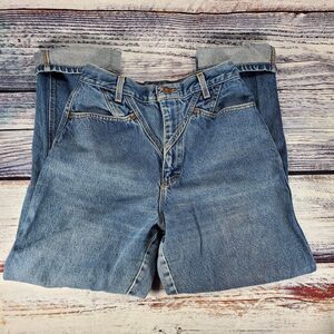 Vintage Ozark Mountain Company High Waisted Bareback Western Blue Jeans Size 27